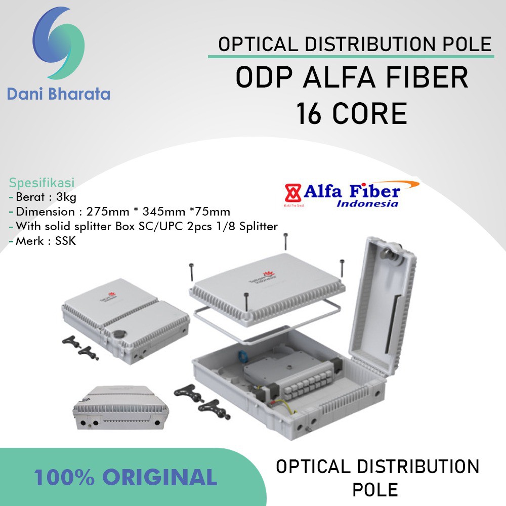 ODP Solid Telkom 16Core Optical Distribution Point Alfa Fiber