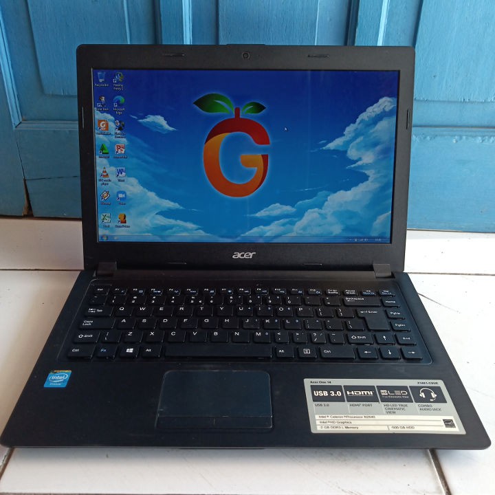 Acer One Z1401-C9UE Warna Hitam  Slim Tipis RAM 2GB HDD 500GB Laptop Second Bekas Murah