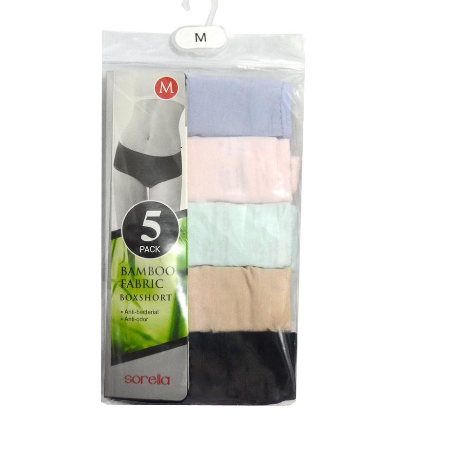 TOP ם PRODUK Panty Pack (Celana Dalam) Sorella Bamboo Boxshort S25-073020MIX - MIX CFF5...