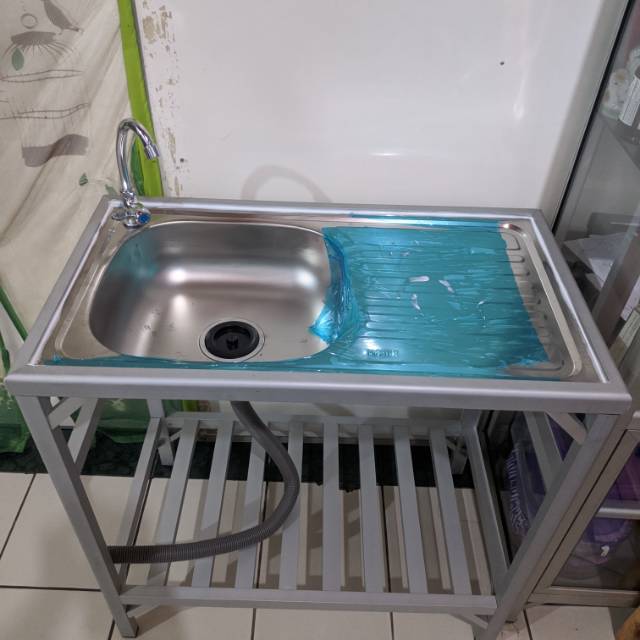 Wastafel Portabel Bak Cuci Tangan Alumunium Besar