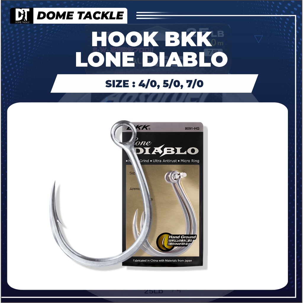 Jual BKK Lone Diablo Hook Single Inline Hook Kail Pancing Popping ...