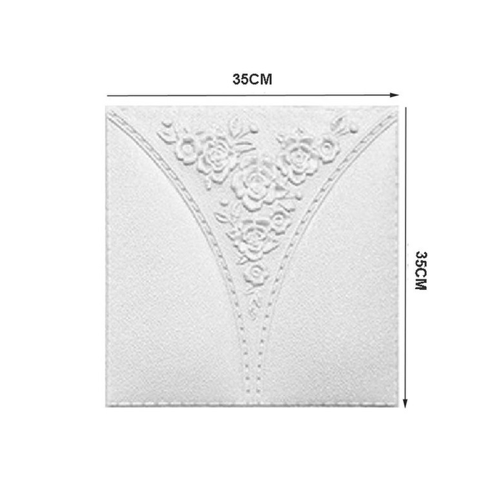 Stiker Dinding 3d Bahan Busa Tahan Air Warna Putih Emas Silver Biru Pink Coklat Indonesia 2021-3