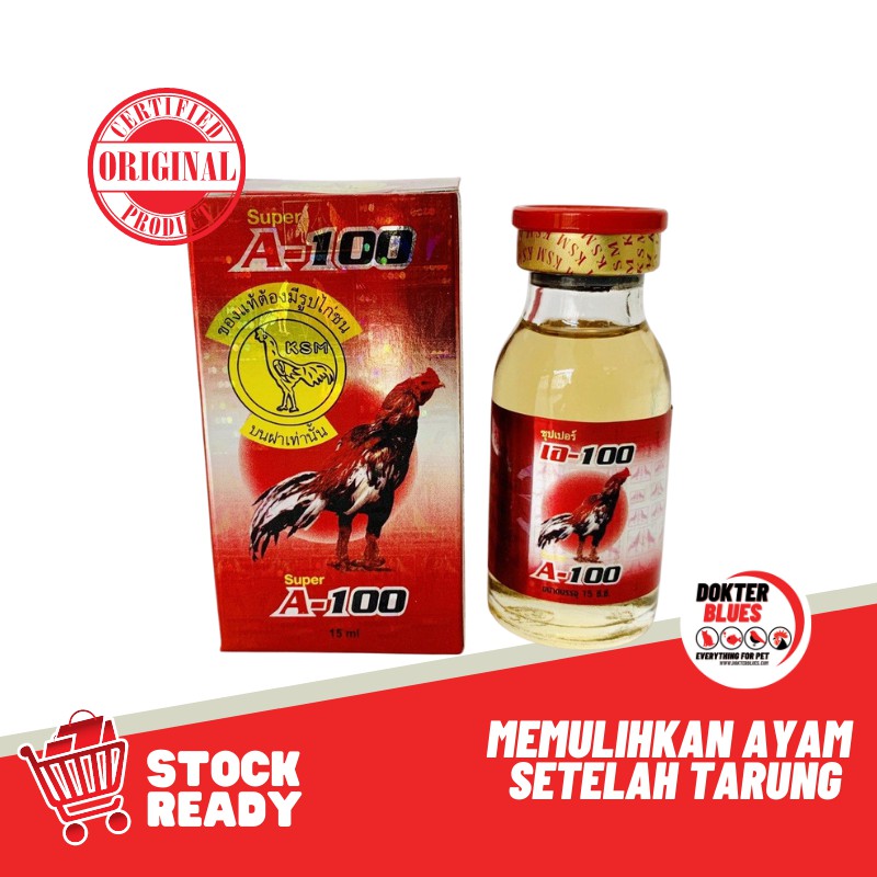 A100 Super A-100 Original (15ml) Memulihkan Ayam Setelah Tarung - Isi 15ml