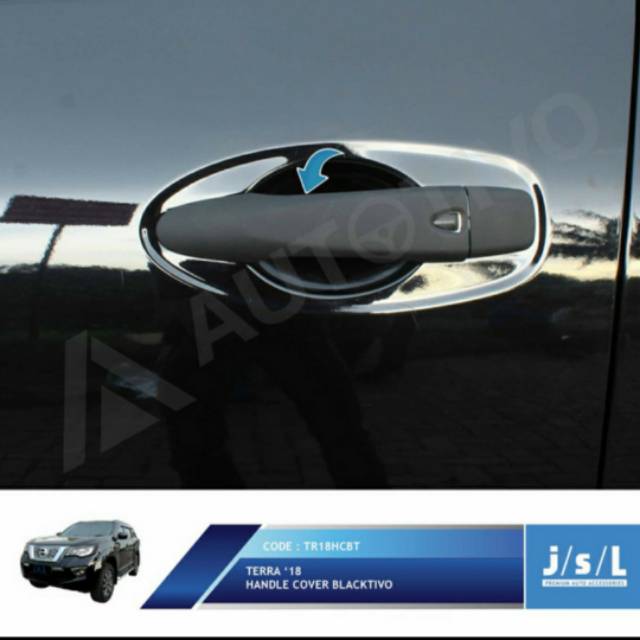 Cover handle mobil Nissan Terra 2018 Chrome Hitam  jsl