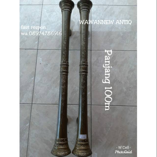 Handle Pintu / Gagang Pintu Rumah Pagar Aluminium Antik Motif Godo Ukir 100cm