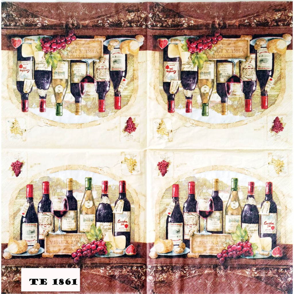 TISU NAPKIN DECOUPAGE EROPAH 33X33 CM TE  1861 TTS