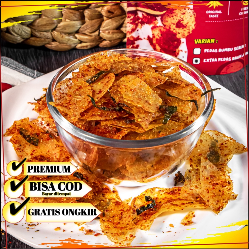 

Kripik Kaca Cemilan Pedas Daun Jeruk by Snacklangganan