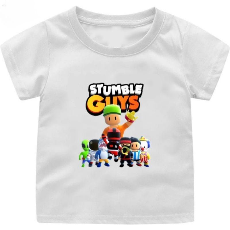 BAJU STUMBLE GUYS KING ANAK CEWEK-COWOK 1-12 TAHUN BAJU ANAK CEWEK ATASAN ANAK CEWEK