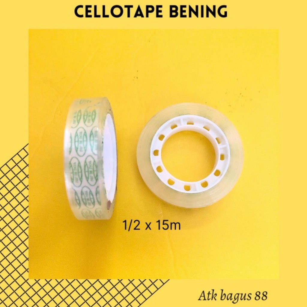 CELLOTAPE 1/2 INC LAKBAN SELOTIP PEREKAT BENING