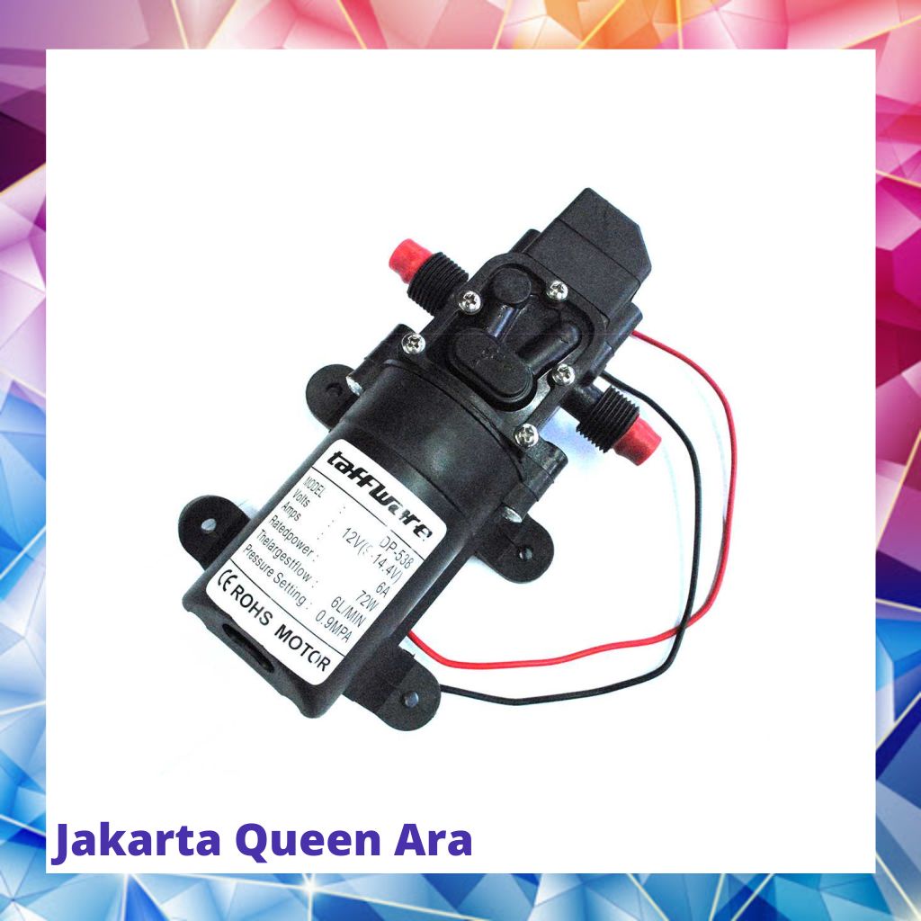 Taffware Pompa Air Elektrik High Pressure 12V 72W 130PSI - DP-53