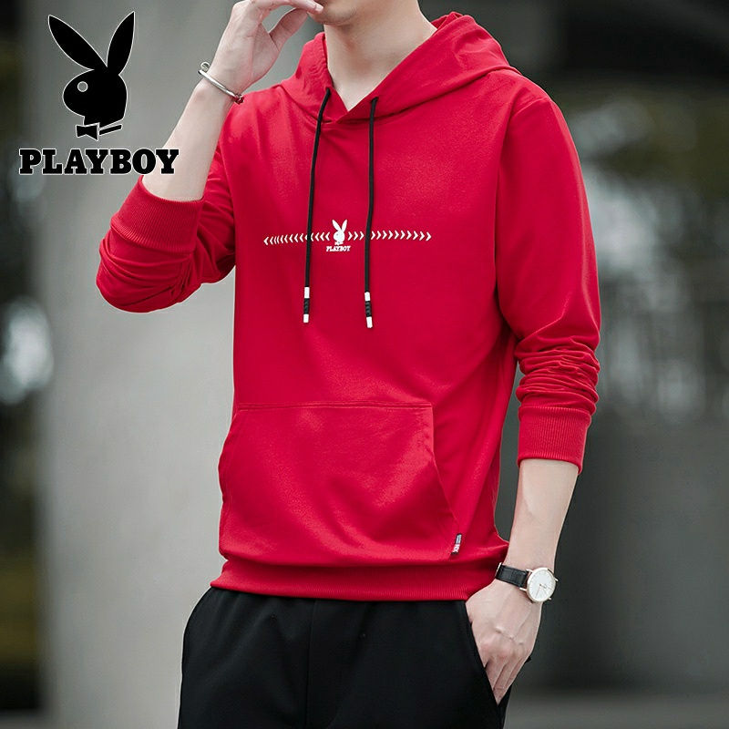 Lilipop.id Sweater Pria  Arrow Playboy Hoodie Jumper Outwear