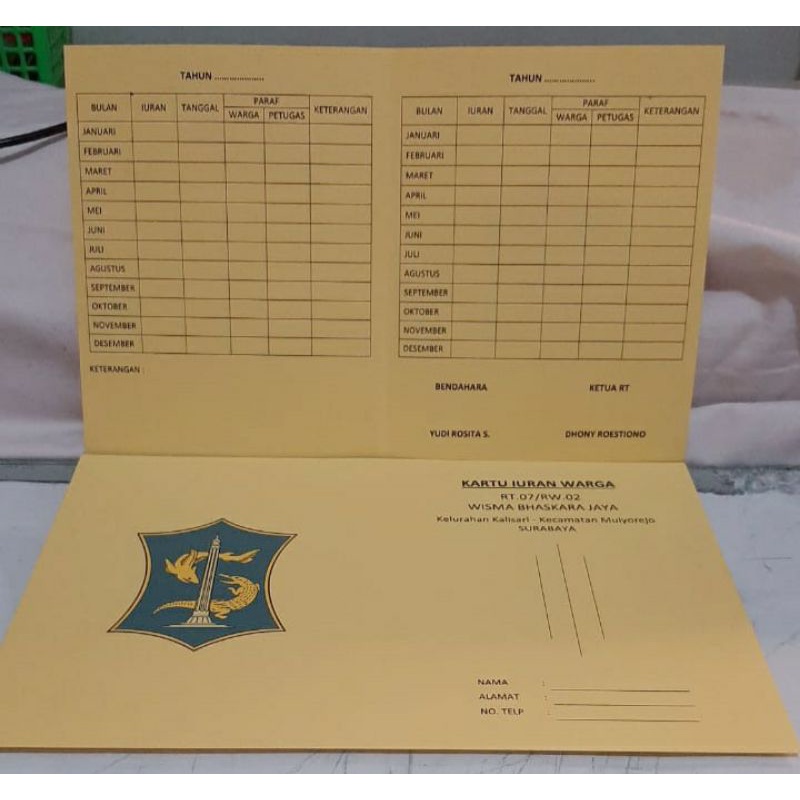 

[MURAH] CETAK KARTU IURAN, KARTU PRESTASI, dll (CUSTOM LIPAT)