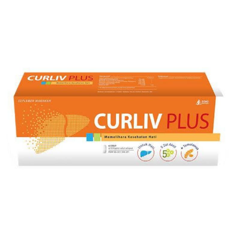 Curliv Plus Kaplet / Suplemen Kesehatan / Memulihkan Fungsi Hati