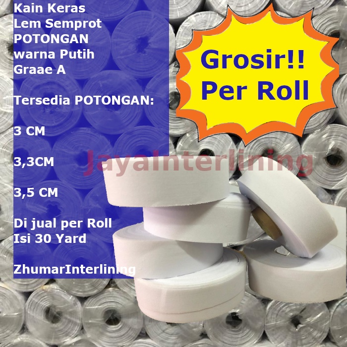 kain kerasi nterlining   Manset Klep semprot lem potongan Grosir per roll