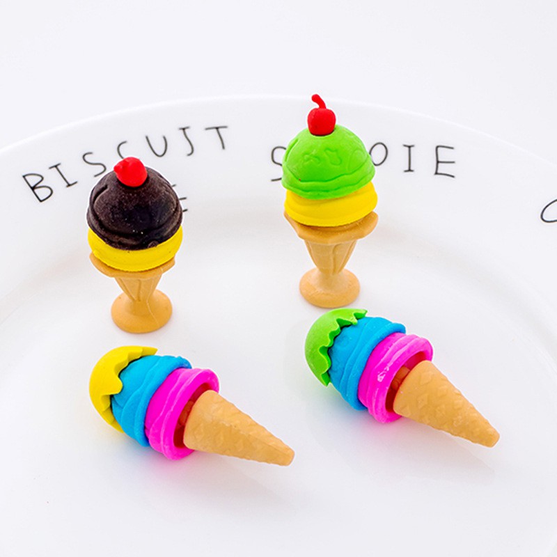 

Penghapus Anak Kreatif Motif Kerucut Es Krim / Ice Cream Cone Eraser