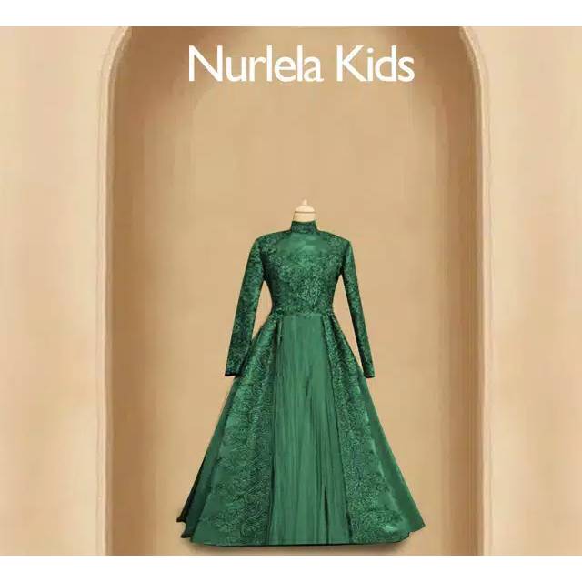 MAXI NURLELA KID/NURLELA KID/GAMIS ANAK/GAMIS BRUKAT/DRESS PESTA ANAK/GROSIR TANAH ABANG/FREE ONGKIR