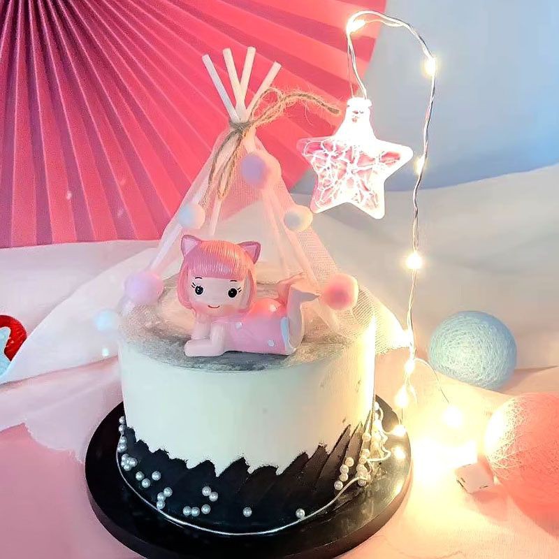 

Lampu LED Bola/Bintang dekorasi cake tart