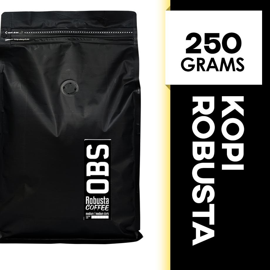 

R0T Kopi Robusta 250 gram Biji/Bubuk | Roasted Coffee 250 gr | OBS Coffee Robusta 250gr✴ (Ready Stok)Best seller ➝