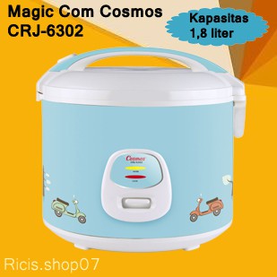 New Arrival Rice Cooker / Magic Com Cosmos CRJ-6302 / CRJ6302 1.8 Liter Harmond Free Bubble Wrap