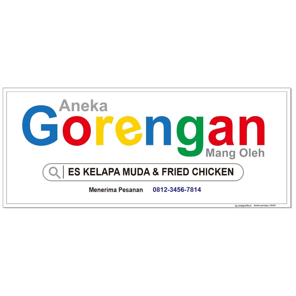 Spanduk Aneka Gorengan/banner Gratis Desain Sehari Jadi_150x60