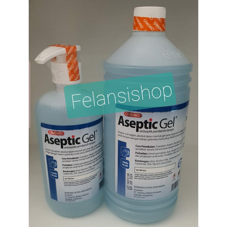 Aseptic Gel Onemed 500ml/1000ml/1L. Hand sanitizer gel onemed 500ml/1000ml/1L. Handsanitizer Onemed