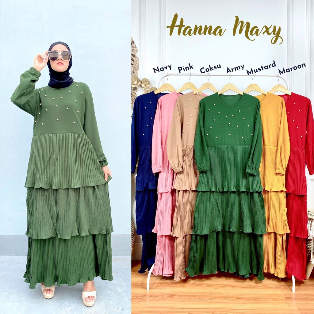 Gamis Polos Gamis Plisket