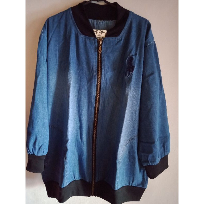 jaket bomber denim polo