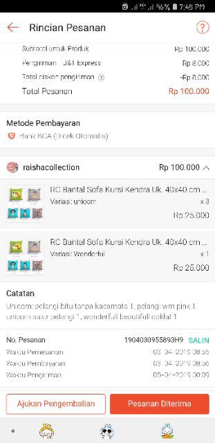 Rc Bantal Sofa Kursi Kendra Uk. 40x40 Cm Motif Lucu