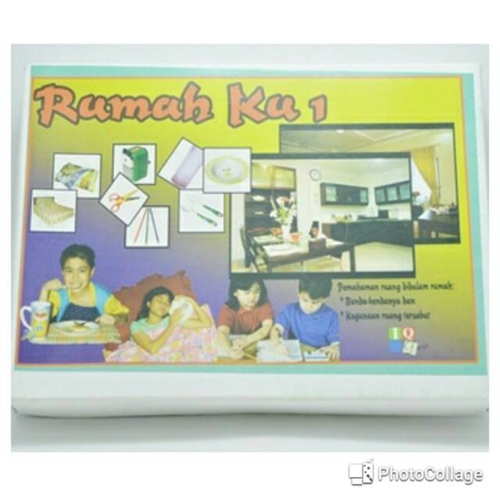 Mainan Terapi IQ DEV Kartu Rumahku 1 Kartu Wicara ABK Flashcard Terapi Wicara