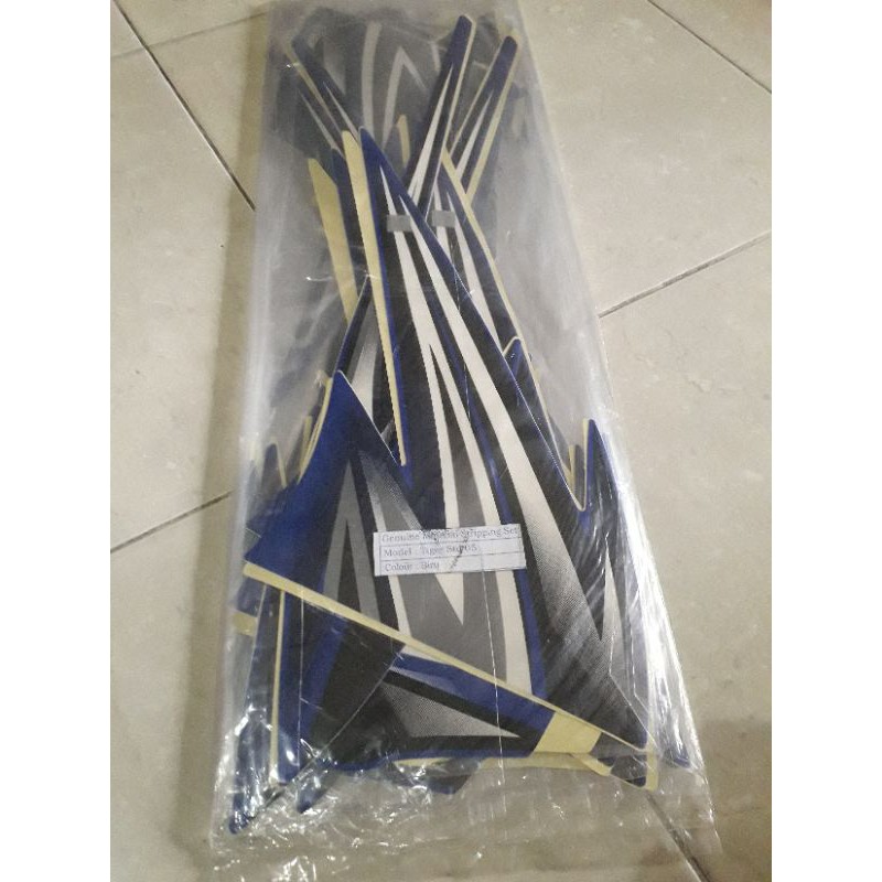STRIPING STIKER LIS BODY MOTOR HONDA TIGER TILAS 2005 BIRU