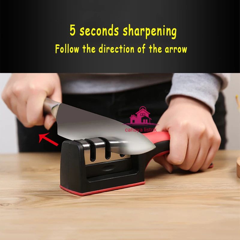 Alat Asah Asahan Pengasah Pisau Gunting Dapur Knife Sharpener