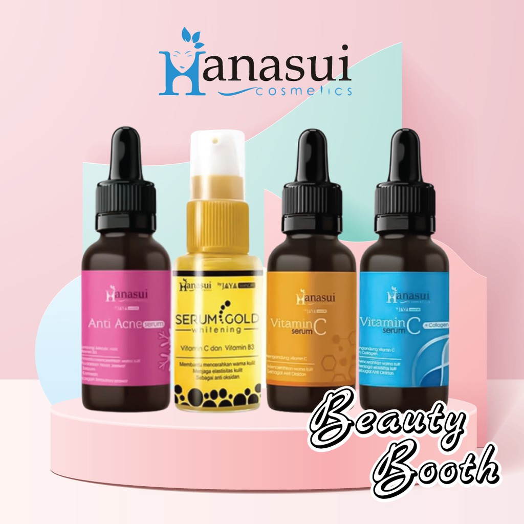 [BPOM] HANASUI Serum Vit C + Collagen | Anti Acne | Vitamin C | Whitening GOLD | BRIGHT SERUM