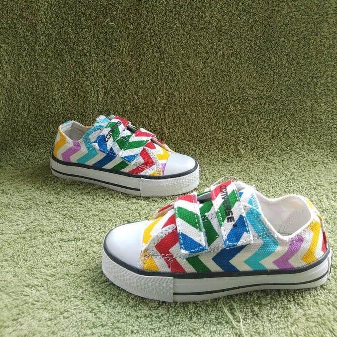 BIG SALE.. SEPATU ANAK CONVERSE KIDS MOTIF RAINBOW GRADE ORI VIETNAM - 19 ..TERMURAH