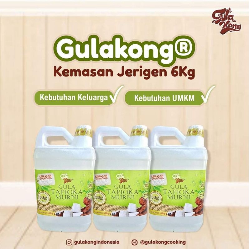 

gulakong kemasan jerigen 6kg gula cair rendah glukosa gula diet rendah kalori