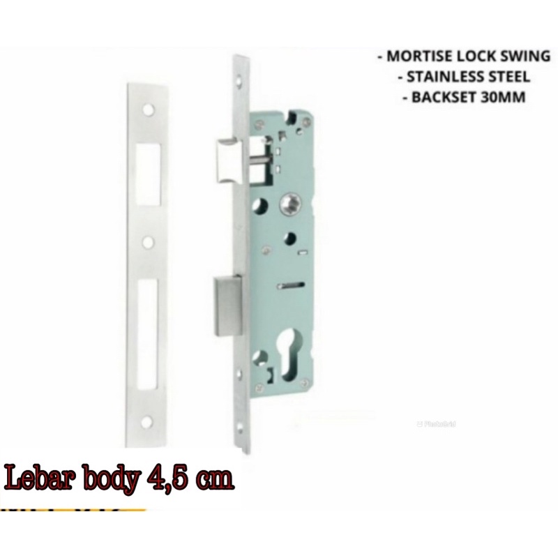 BODY KUNCI 8530 body kunci alumunium Lockcase Swing 30 mm + silinder body swing pintu alumunium set Lock Case swing 30 mm Body Kunci Pintu Alumunium Kunci pintu Alumunium Body Lidah 30 mm Stanlis