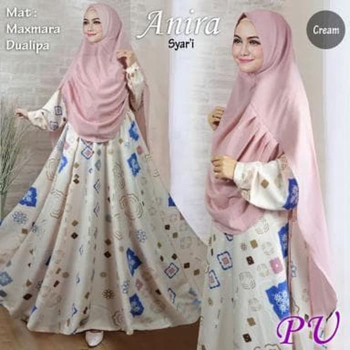 BEST SELLER ANIRA SYARI JUMBO (PU) BAJU MAXI DRESS MUSLIM BUSUI GAMIS WANITA MURAH - PINK
