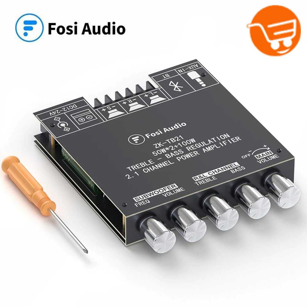 Fosi Audio Bluetooth 5.0 Amplifier 2.1 2x50W + 100W Subwoofer - TB21