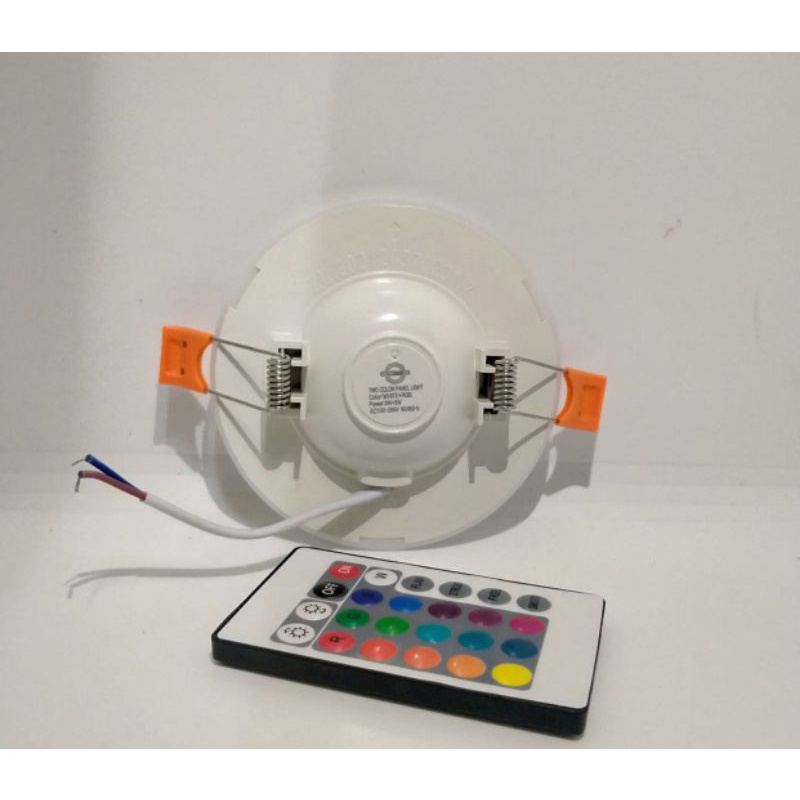 Downlight Led Panel Remote 2 Warna 6+3W 3+3W Putih+RGB