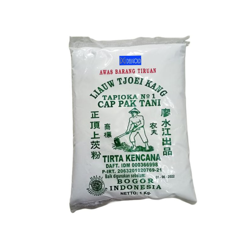 

Tepung Sagu Tani / Tapioka Cap Pak Tani no.1 Liauw Tjoei Kang 1kg