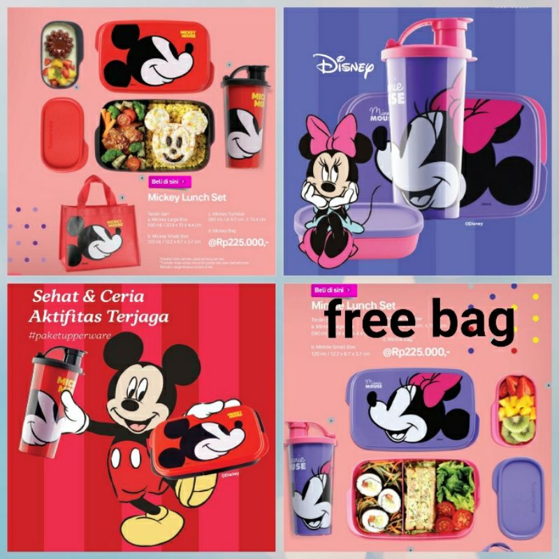 mickey lunch set / minnie lunch set