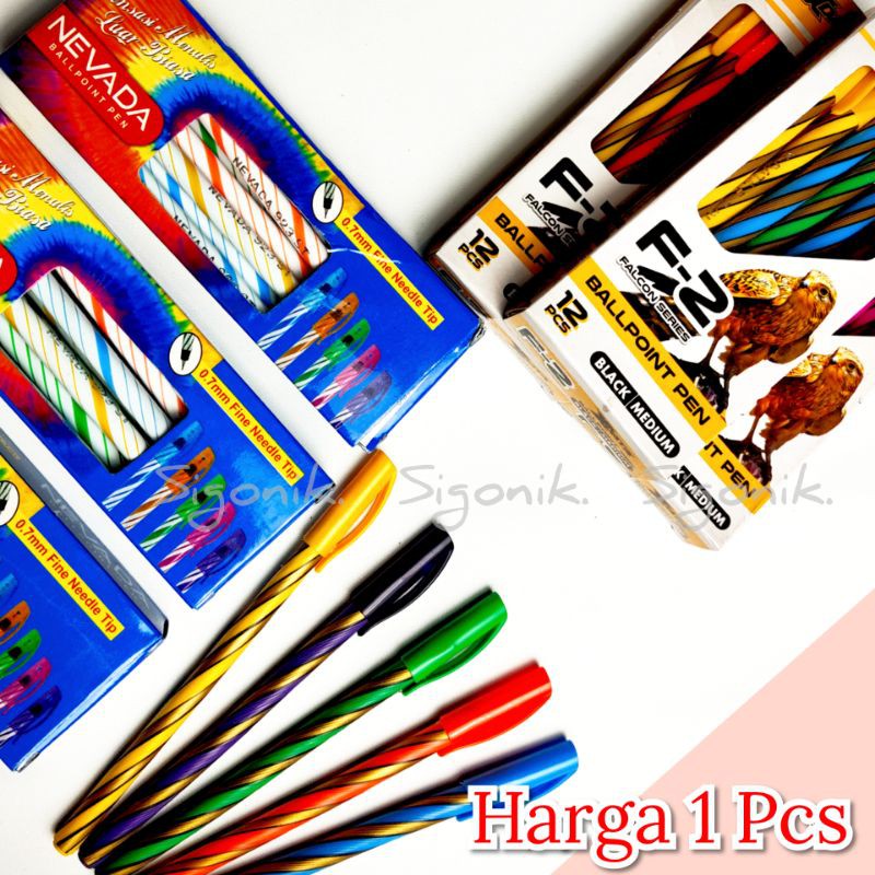 Harga 1 Pcs Pulpen Pen Ballpoint Lilin Spin Hitam Gel