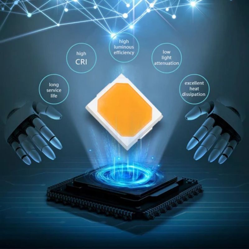 smd led chip 2835 9v putih kuning hijau/1000pcs