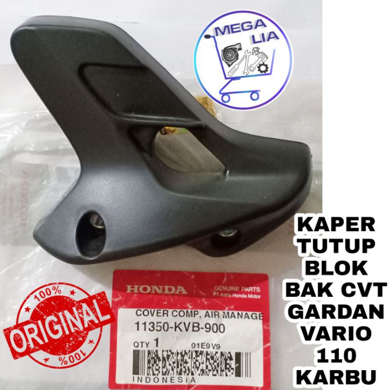 Cover Keong KAPER TUTUP BLOK BAK CVT GARDAN VARIO 110 KARBU 100% ORI HONDA 11350-KVB-900