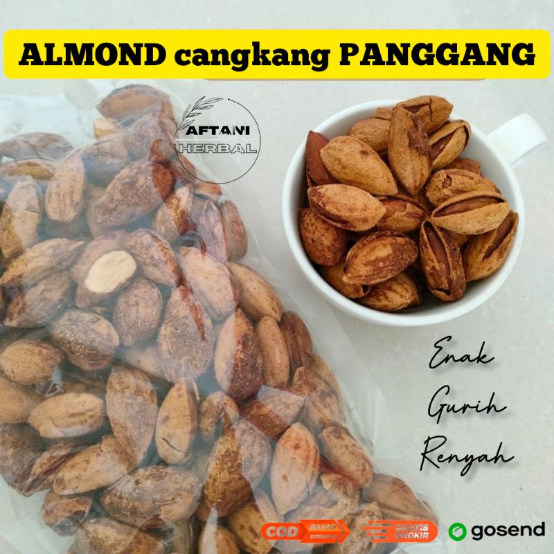 

kacang almong panggang - ALMOND PANGGANG CANGKANG - ALMOND ROASTED