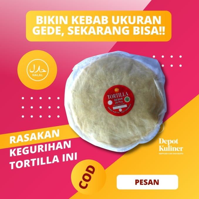 

{{{{}}] Depot Kuliner Tortilla Kulit Kebab Besar Diamter 25 CM