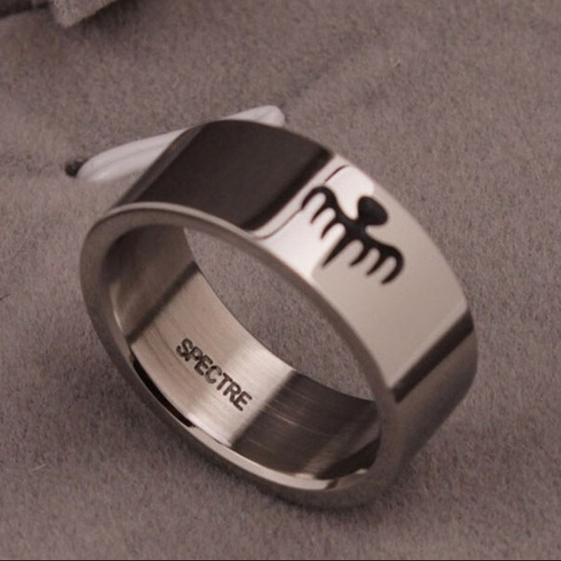 Cincin Bahan Titanium Steel Warna Silver Untuk Pria