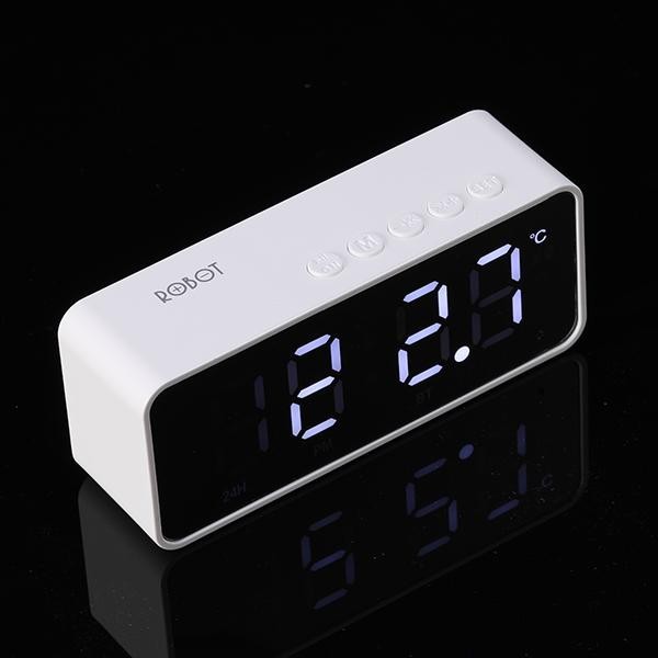 Robot RB150 LED Alarm Clock Bluetooth Speaker Portable with FM Radio