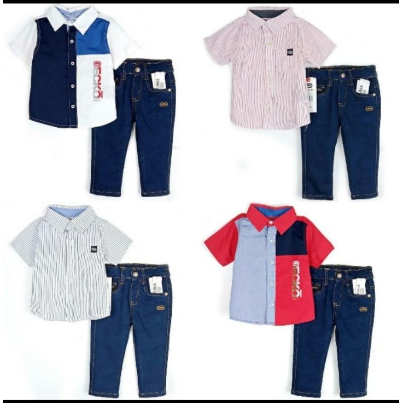 setelan anak laki laki celana jeans size 1-10thn by ecko unltd