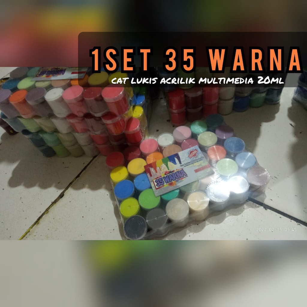 

H7Y Set Cat Akrilik 35 Warna Aman Untuk Anak-Anak