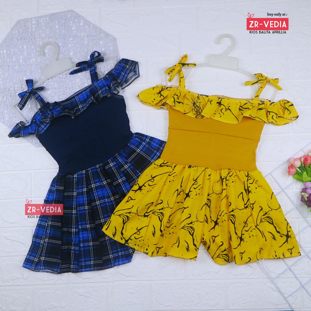 Jumpsuit Sweety uk 1-2 Tahun / Baju Anak Perempuan Adem Import Tank Top Overall Kensi Balita Cewek